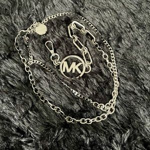 Michael Kors silver chain belt